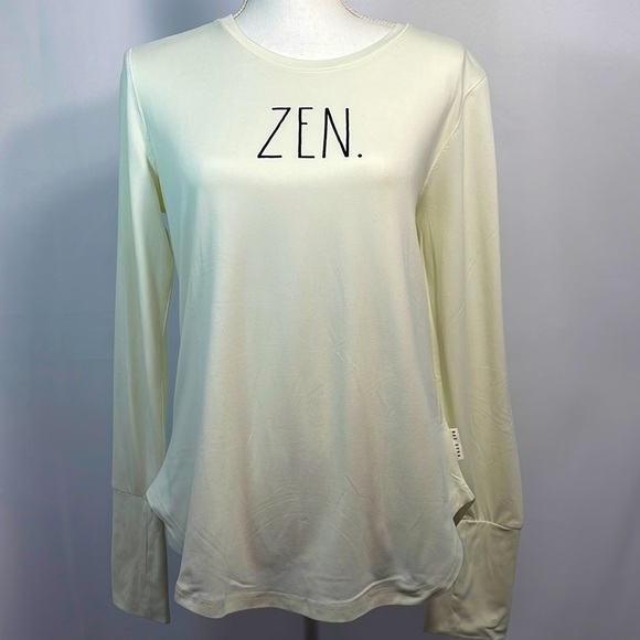 Rae Dunn Tops - Rae Dunn “zen” long sleeve yoga top with thumb holes